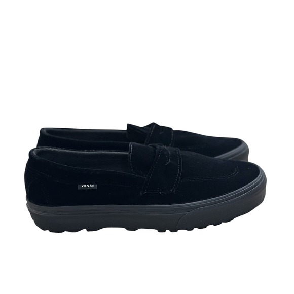 Vans Skate Loafer Shoe Slip-On Black Velvet Penny Skate Shoes Mens 8.5 Womens 10 main image 6